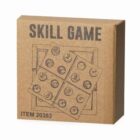 A cardboard box labeled Skill Game with a diagram of a grid and numbered circles on its surface, suggesting a puzzle or brain teaser inside. Item number 20383 is printed at the bottom.