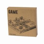 A cardboard box labeled GAME with an illustration of a board game featuring several pieces on hexagonal spaces. The box is plain with a simple black and white design. Item number 20403 is printed at the bottom.