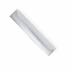 A silver metallic nail file with a textured surface, positioned horizontally against a plain white background.