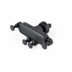 A black car vent phone mount with adjustable arms. The design features three round knobs on each side for secure gripping. The mount is shown positioned horizontally.