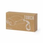 A rectangular brown cardboard box featuring a line drawing of a handheld torch with a strap. The word TORCH is printed in bold letters. The item number 20491 is visible at the bottom left.
