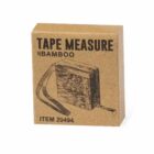 Cardboard box with the text Tape Measure and Bamboo printed on it. The box features an illustration of a tape measure with a retractable design. Item number 20494 is displayed at the bottom.
