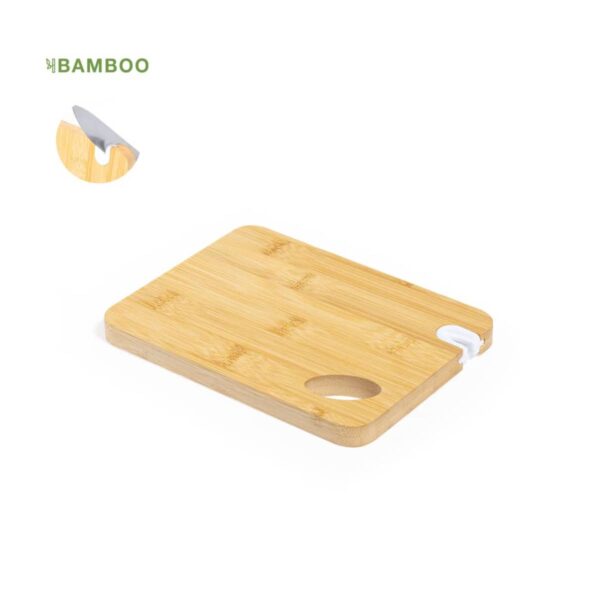 Soft Bamboo Cutting Board with Knife Sharpener
