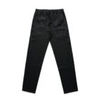 Black drawstring pants with an elastic waistband, shown against a white background. The pants are full length with a simple design.