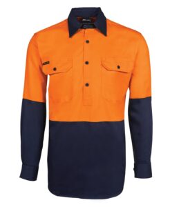 Hi Vis Pro Shield Close Front 190g Work Shirt