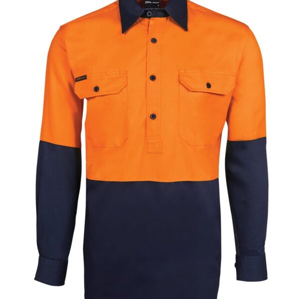 Hi Vis Pro Shield Close Front 190g Work Shirt