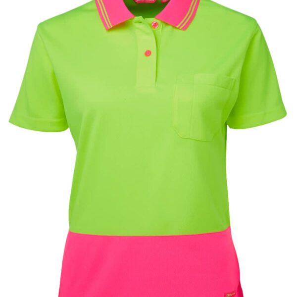 Ladies Hi-Vis Comfort Fit Short Sleeve Polo