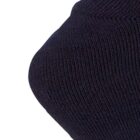 Close-up of a black knit fabric, showing the texture and ribbed pattern. The fabric appears to be stretched over a curved surface.