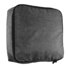 A square-shaped gray packing cube with a visible zipper along its edges, designed for organizing clothing or travel items. The fabric has a subtle texture, giving it a sleek and practical appearance.