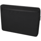 A black laptop sleeve with a zipper closure and a minimalist design. The sleeve is rectangular, suitable for protecting a laptop or tablet. The material appears smooth and appears to be water-resistant.