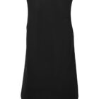 Back view of a plain black sleeveless athletic tank top against a white background. The fabric appears smooth and lightweight, suitable for sports or casual wear.