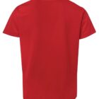 Red short-sleeve t-shirt displayed against a white background, showing the back view. The shirt is simple and plain with no visible designs or logos.