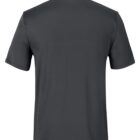 Back view of a dark gray short-sleeve polo shirt with a classic collar. The shirt has a sleek, simple design without any visible logos or patterns.