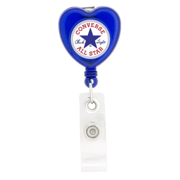 Heart-Shaped Retractable Badge Holder