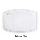 White PM2.5 filter with dotted edges on a plain background. The words Optional Filter are printed below it.