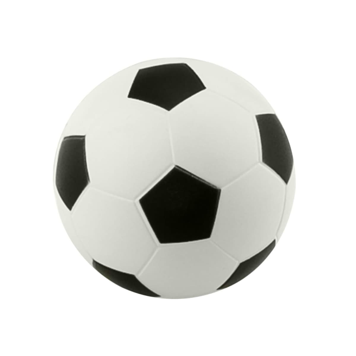 A classic black and white soccer ball with pentagonal and hexagonal patterns, shown against a plain white background.