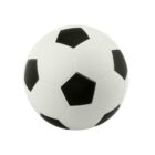 A classic black and white soccer ball with a pattern of pentagons and hexagons on a plain white background.