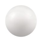 A white spherical object set against a white background, casting faint shadows, creating a subtle sense of depth and dimension.