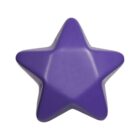 A smooth, purple five-pointed star object against a plain white background.