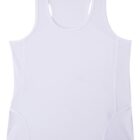 The Radiance Singlet, featuring a scoop neckline and racerback style, is displayed elegantly flat on a plain background.