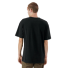 Person in American Apparel Relaxed Fit Jersey T-Shirt (Black) on a white background.