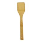A wooden spatula with a rectangular flat end and a long handle. The handle has a small hole near the end for hanging. The spatula is made from light-colored wood.