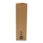A tall brown cardboard box standing upright, featuring the words Bamboo range with a circular bamboo design logo printed in black at the bottom. The box is plain with no other visible markings or details.