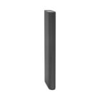A sleek, black rectangular power bank standing upright on a white background.