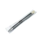 A black mechanical pencil encased in clear plastic packaging, featuring a gold clip and eraser. The pencil has a sleek, modern design with silver accents and a brand logo in the middle.