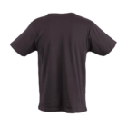 Back view of Budget Cotton Tee in black, plain design, short sleeves.