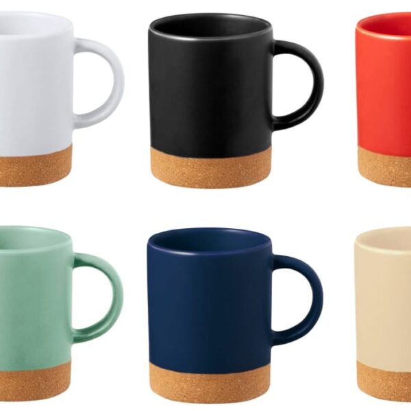 350ml Classic Ceramic Cork Coffee Mug