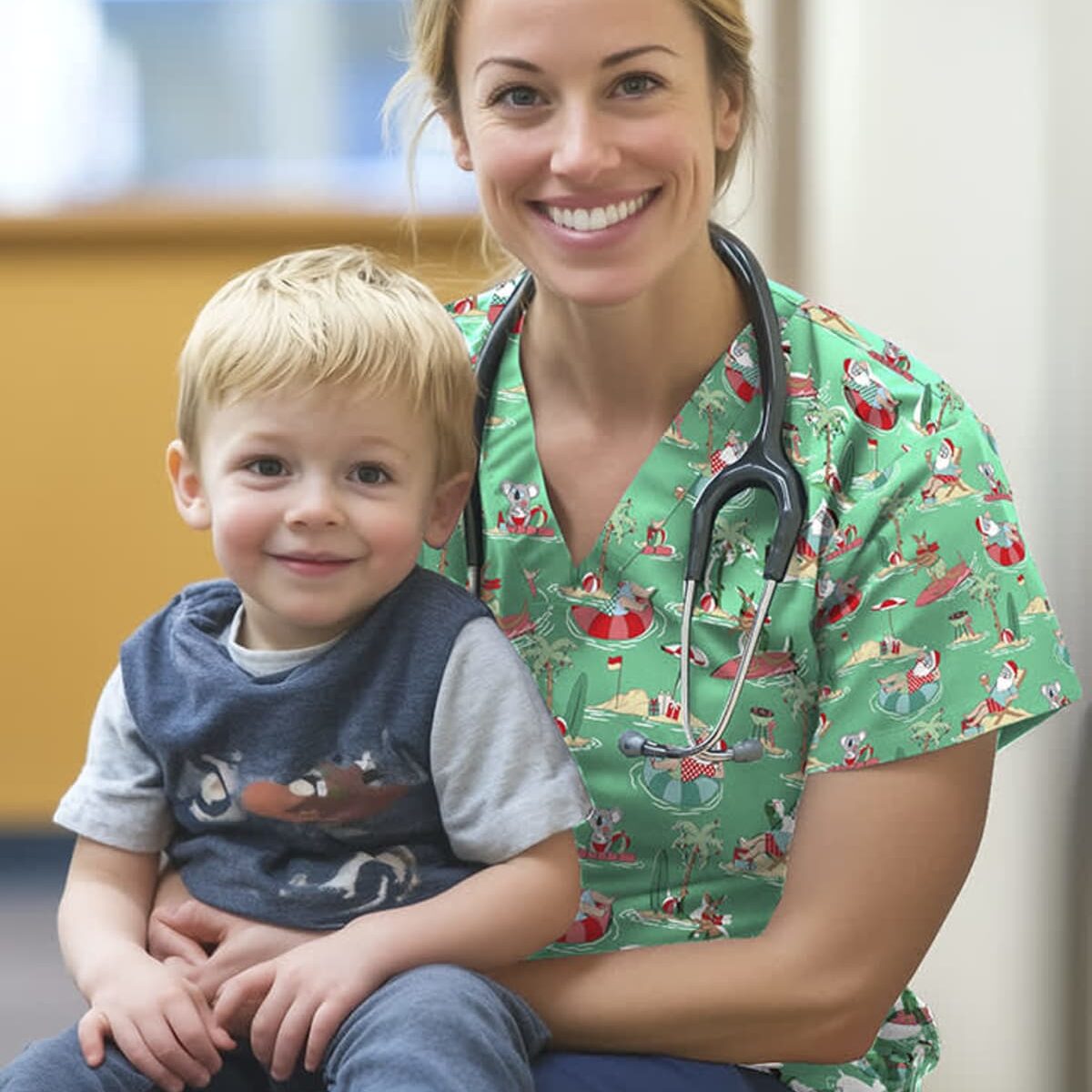 Teal-australian-christmas-print