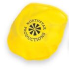 Bright yellow swim cap with Northstar Productions and a star logo printed in black.