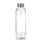 Glaive 500ml borosilicate glass bottle with silver cap, standing upright.