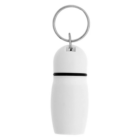 Hotel Room Plastic Keychain with metal ring, shown on a plain white background.