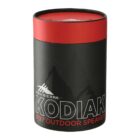 Black and red cylindrical box labeled Kodiak IPX7 Outdoor Speaker by High Sierra.
