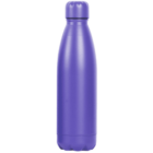 A tall, sleek purple water bottle with a smooth, matte finish is standing upright. The bottle has a rounded cap and a slightly tapered design, resembling a classic reusable thermos.