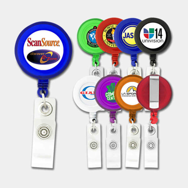 Round Retractable Badge Holder