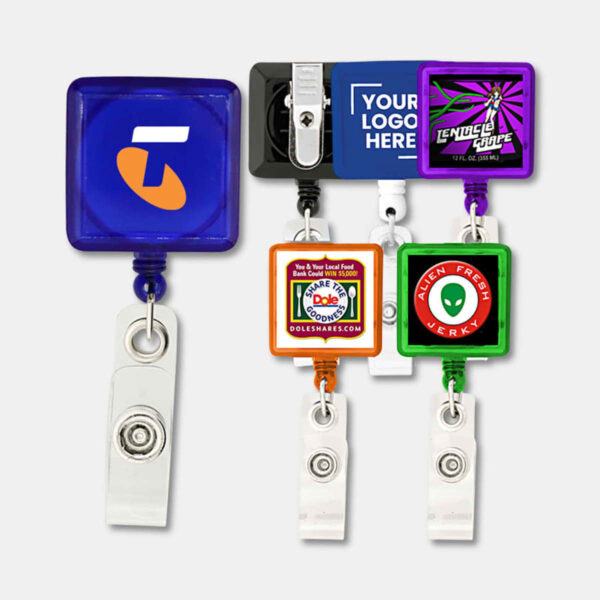 Square Retractable Badge Holders