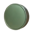 Promo Stress Ball Coin in a green metal tin with a smooth closed lid.