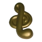 Shiny gold Promo Stressball Music Note with a polished finish on a white background.