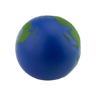 The Promotional Stress Ball Earth, a blue and green globe, features simplified landmasses and oceans, capturing Earths essence without specific geographical details.