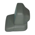 A side view of the gray Promotional Stress Shape Computer, a retro-styled CRT monitor, is set against a white background. Its boxy shape and slanted screen evoke nostalgic designs, perfect for stress relief with classic appeal.
