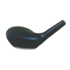 Image of the Promotional Stress Toy Golf Club Head in black, showcasing its sleek, modern design with a smooth matte finish. The rounded shape and elongated neck are perfectly highlighted in this promotional shot.