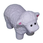 The Promotional Stress Toy Sheep is a fluffy, white stress toy with simple black eyes and pink ears. Its rounded body features a textured wool pattern, adding to its cute and playful look, making it an ideal promotional item.