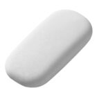 A rectangular white eraser on a plain white background. The eraser has rounded edges and a smooth surface, commonly used for correcting pencil marks.