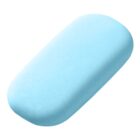 A light blue rectangular eraser with rounded edges on a white background.
