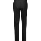 Back view of a pair of black formal pants with belt loops and two back pockets. The pants are displayed against a plain white background.