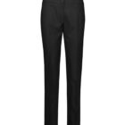 Black dress pants with a straight leg cut, featuring a fitted waist and a flat front design. The pants are displayed against a plain white background.