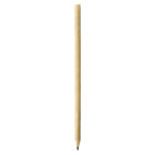 A simple, Round Full Length Timber HB Pencil with a black tip stands vertically on a white background, showcasing its sharpened classic design.